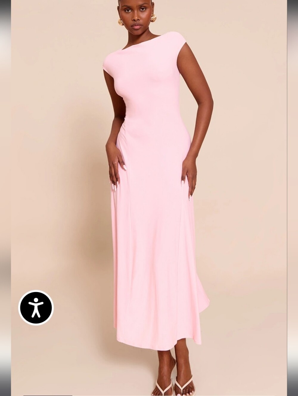 Elegant  Pink Maxi Dress